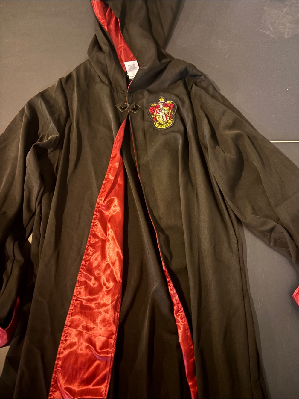 Harry Potter Adult Hermione Gryffindor Hooded Robe Jacket - sweater, tie, skirt